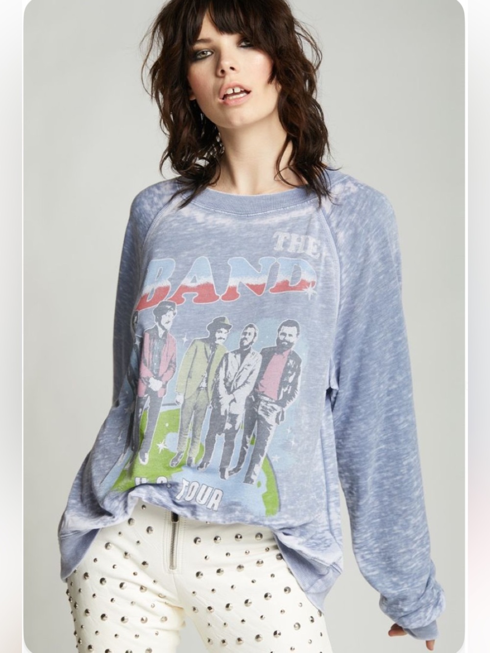 THE BAND Oversized Burn Out Sweatshirt Recycled Karma